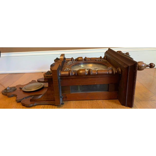 Victorian Antique Victorian Wall Clock For Sale - Image 3 of 8
