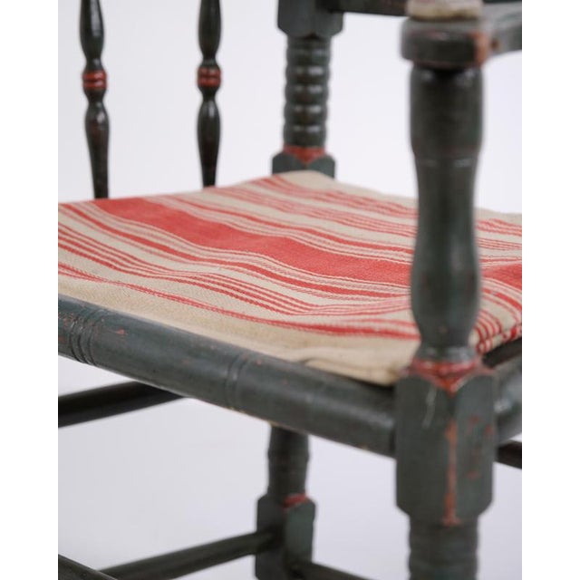 Antique Norwegian Folk Painted Chair, 1872 For Sale - Image 10 of 12