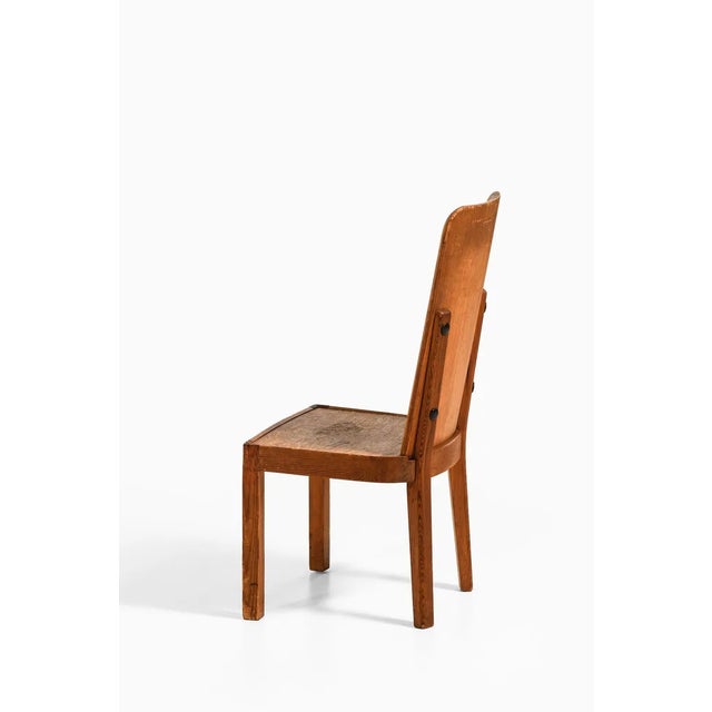 Axel Einar Hjorth Set of Lovö Side Chairs attributed to Axel Einar Hjorth for Nordiska Kompaniet, 1932 For Sale - Image 4 of 11