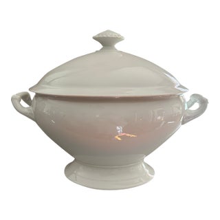Antique French Style Ironstone Soup Tureen For Sale