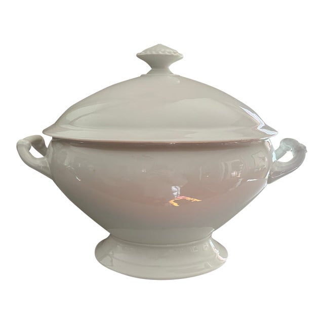 Antique French Style Ironstone Soup Tureen For Sale