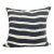 Square Blue and White Stripes Toss Pillow For Sale