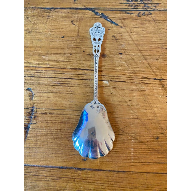 Traditional Vintage Sterling Silver Caviar/Sugar Shovel/Jelly Spoon, Made in Germany For Sale - Image 3 of 7