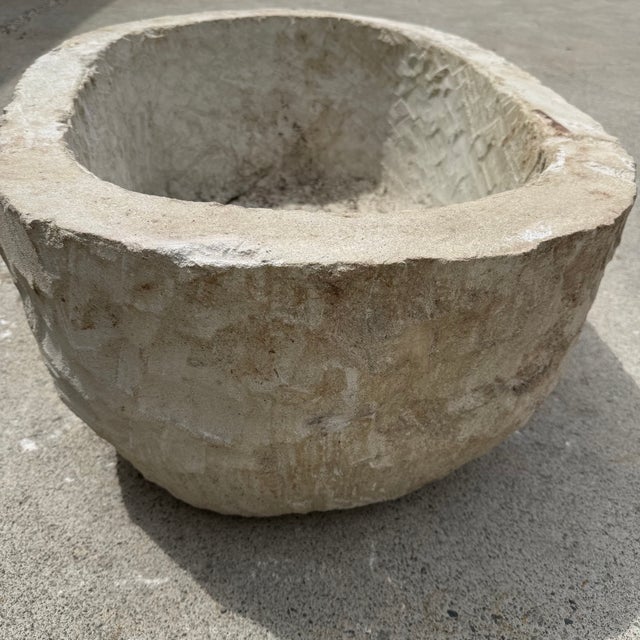 Contemporary Antique Limestone Trough 5926b For Sale - Image 3 of 8