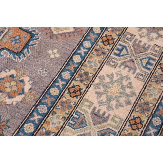 1990s Southwestern Kazak Rustic Gray/Ivory Wool Rug - 8'3''x10'1'' For Sale - Image 5 of 10