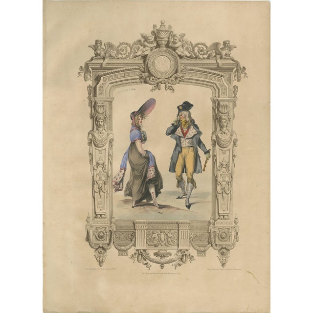 Achille Devéria, Costume, 1847, Lithograph For Sale