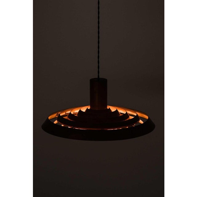 Langelinie Pendant Lamp in Copper attributed to Poul Henningsen, 1950s For Sale - Image 10 of 12