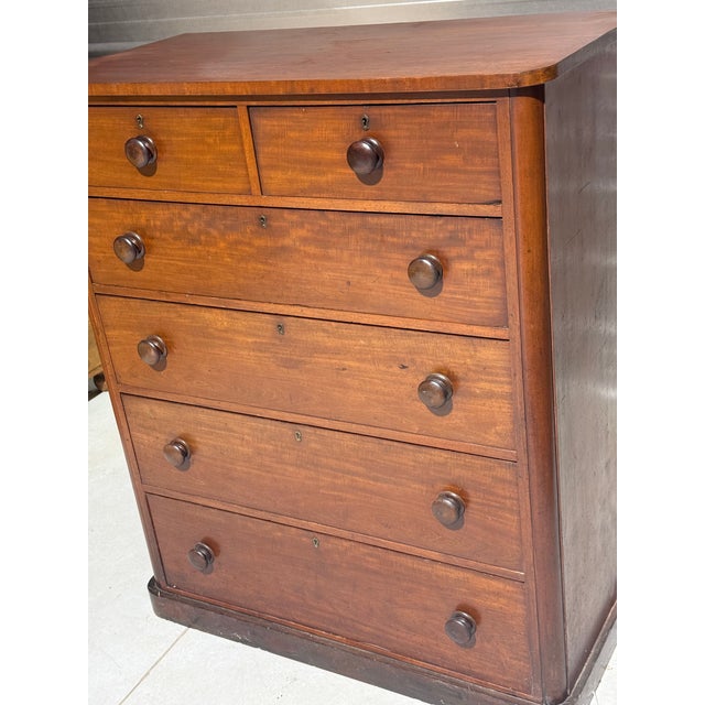 Antique Two Over Four Drawers - Mahogany Chest of Drawers From England For Sale - Image 6 of 18