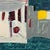 Wood Christiane Corcelle "Thé À La Menthe I" Mixed Media on Board, Framed Abstract Painting in Orange, Teal and Gray, 2022 For Sale - Image 7 of 9