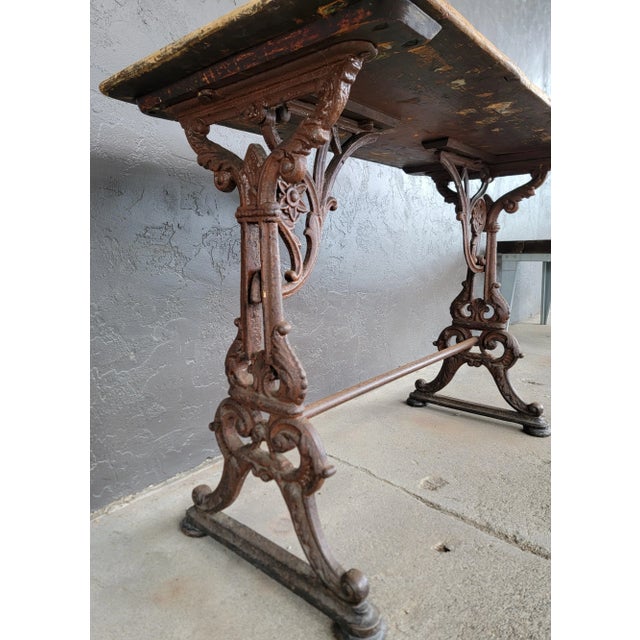 Antique Cast Iron Pub Table Circa. 1900 For Sale In San Francisco - Image 6 of 10