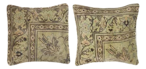 19"x19" SET OF 2 - Traditional Turkish Cushion Covers. Vintage Throw Pillows