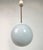 Metal Vintage Chandelier with Milk Glass from Elektrosvit, 1960s For Sale - Image 7 of 12