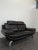 Vintage Black Leather Sofa For Sale - Image 4 of 6