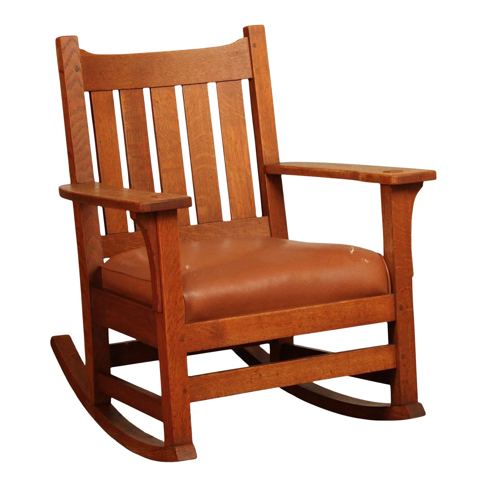 L. & J.G. Stickley Antique Mission Oak Rocker | Chairish