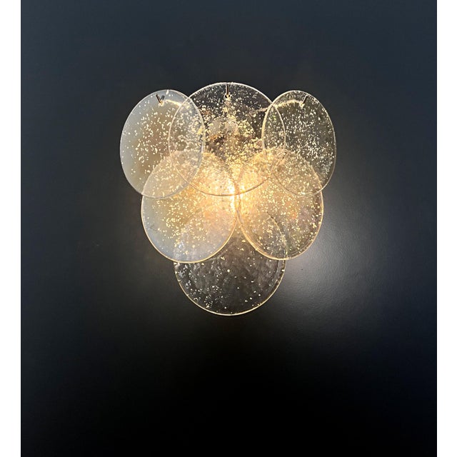 Grit Iridescent Murano Glass Sconces from Vistosi, 1990s, Set of 2 For Sale - Image 8 of 14