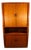 1960s Mid Century Danish Cabinet Dyrlund Teak Wide Storage Tambour Doors Shelving MCM For Sale