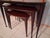 Brown Vintage Mid Century Modern Nesting Tables Set of Three Mahogany With Mahogany Laminate Tops. For Sale - Image 8 of 17