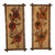 Pair Mid Century Carved Wood Flower Art Wall Hanging Plaques, Tiki Bar Tropical Exotic Decor Circa 50s 60s For Sale