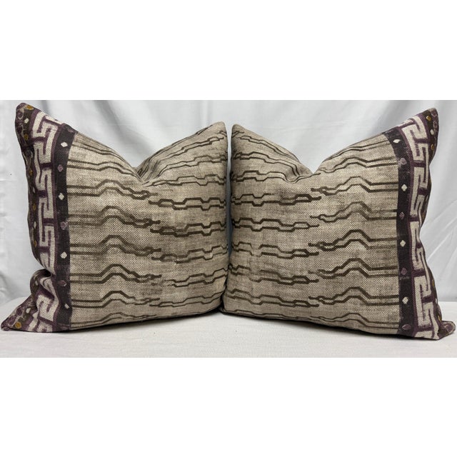 Transitional Zak + Fox "Khaden" 22" Pillows-a Pair For Sale - Image 3 of 4