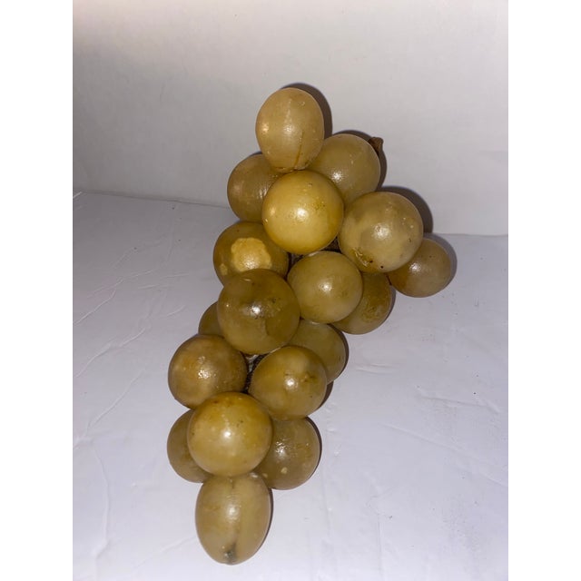 Alabaster Grapes. Vintage MCM Alabaster Cluster of Grapes For Sale - Image 10 of 12