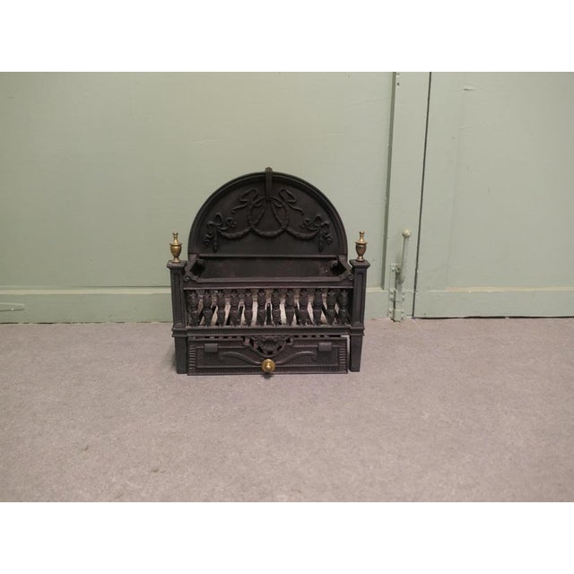 1950s Classical Style Iron Fire Grate with Ashtray, 1950s For Sale - Image 5 of 8