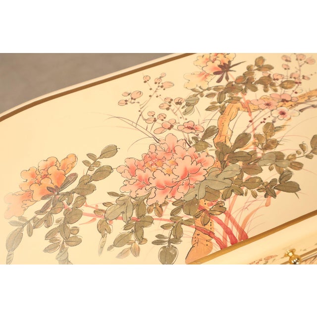 Chinoiserie Painted Carlton House Writing Desk With Chair For Sale - Image 17 of 18