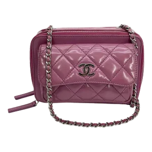 Chanel Purple Patent Pocket Box Camera Case