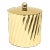 Vintage Brass Fluted Box With Ball Top MId Century Modern Desk Accessory, 1950's For Sale