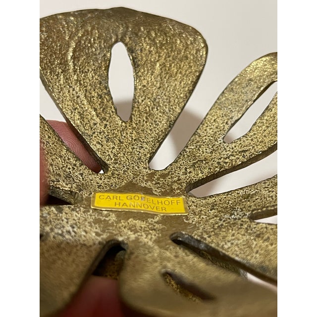 Carl Auböck Brutalist Brass Flower Candle Holder For Sale - Image 4 of 11