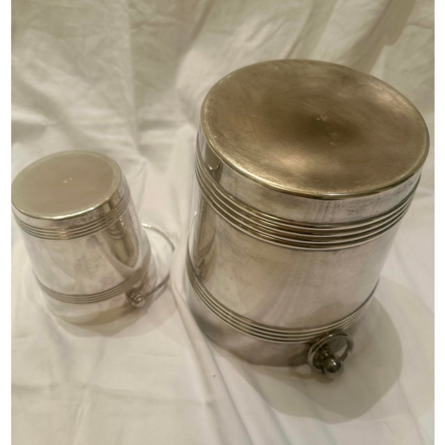 English Early 20th Century Christofle/Gallia Silver Plated Champagne and Ice Bucket - A Set For Sale - Image 3 of 7