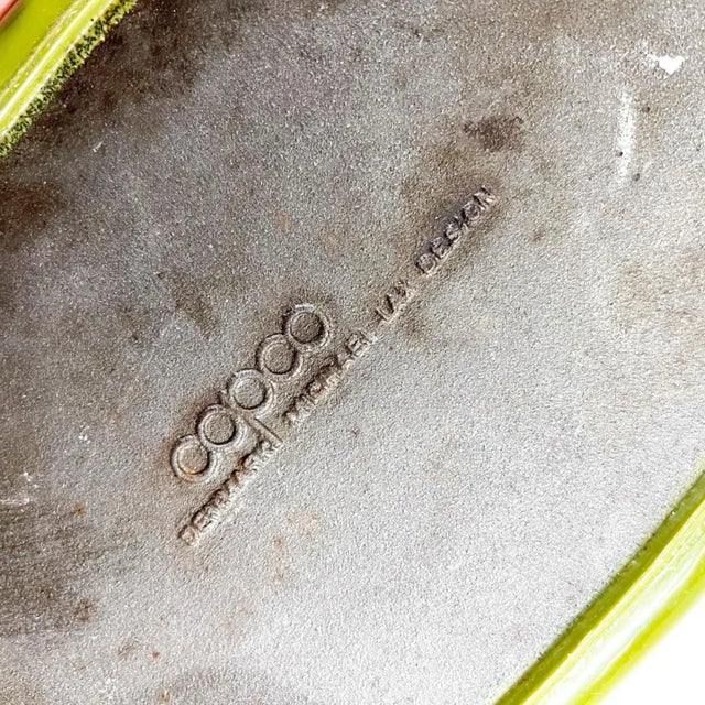 Green 1970s Copco Oval Casserole Green Enamelware Michael Lax Denmark For Sale - Image 8 of 9