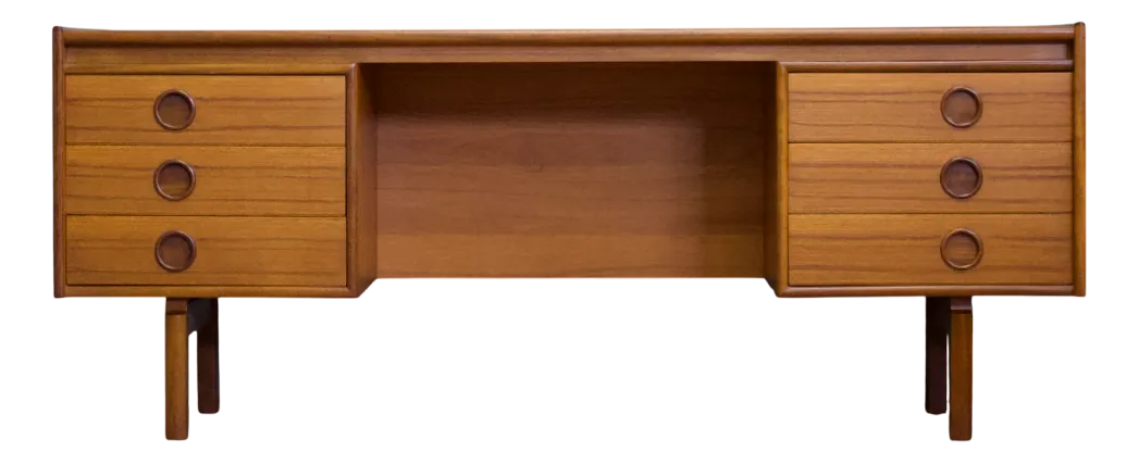 retro teak dressing table Danish Teak Flip-top Vanity Desk  Rehaus