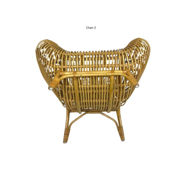 Late 20th Century Pair of Ibolili Round Back Rattan Chair For Sale - Image 12 of 14