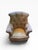 Tufted Swivel Club Chair in Taupe Denim-Style Fabric For Sale In Boston - Image 6 of 11