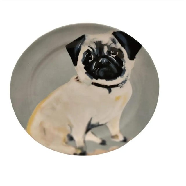 Sally Muir Dog-a-Day Dessert Plate Set of 4 For Sale - Image 4 of 7