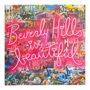 Mr. Brainwash " Beverly Hills Is Beautiful " Authentic Lithograph Print Pop Art Poster