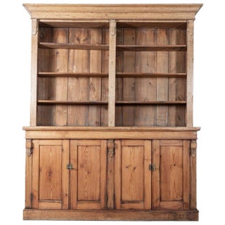 19th Century Oak & Pine Open Bookcase / Dresser For Sale