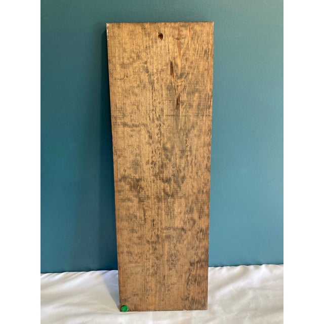 Mid 20th Century Vintage Folk Art Hand-Carved Floral Wood Wall Panel With Bird For Sale - Image 5 of 5