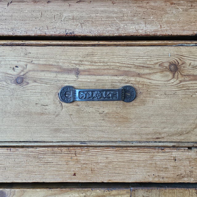 Tan Antique English Pine Kitchen Hutch or Dresser - Circa 1890 For Sale - Image 8 of 17