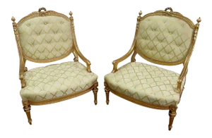 Set of Mid 19th Century Louis XVI Queen Armchairs