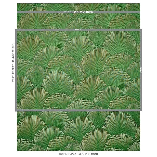 Fondale features a scalloped arrangement of palm fronds rendered in an intricate, dimensional weave with a subtle ombr√©...