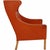 Børge Mogensen wingchair, model 2204, upholstered in original cognac leather and with legs of oak. The chair is from the...