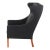 Wing Chair in Black Bison Leather by Børge Mogensen for Fredericia, 1960s For Sale - Image 3 of 5