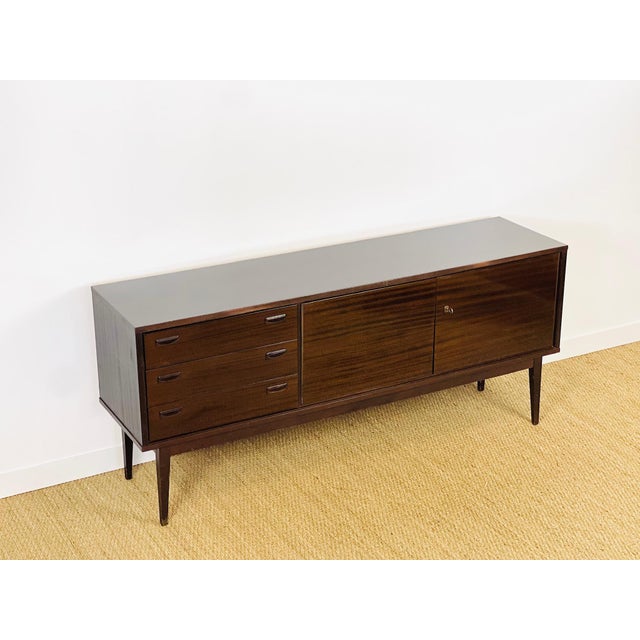 Black Vintage Scandinavian Sideboard, 1960 For Sale - Image 8 of 14