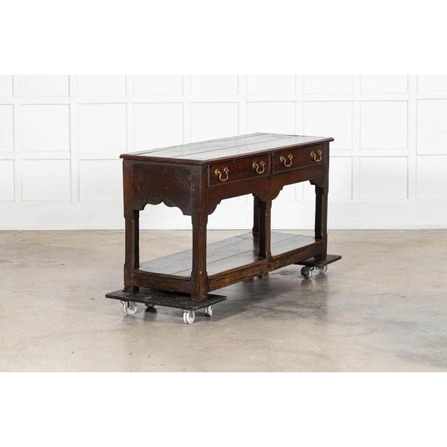 Circa 1780 18thC English Oak Dresser Base W139 x D52.5 x H73 cm Weight 52Kg