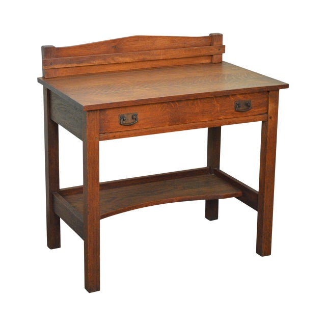 L & JG Stickley Antique Arts & Crafts Mission Oak Writing Desk Chairish