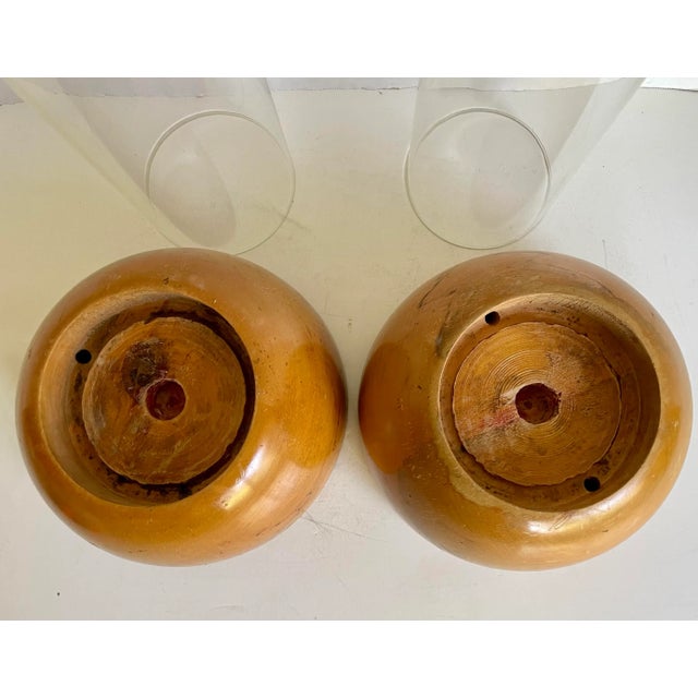 1960s Danish Modern Hurricane Candle Holder Pair For Sale In Los Angeles - Image 6 of 9