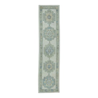 Turkish Oushak Rug 2'11" x 12'1" #19133 For Sale