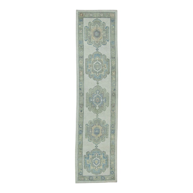 Turkish Oushak Rug 2'11" x 12'1" #19133 For Sale