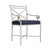 Brown Jordan Venetian Arm Chair, Dove frame with Fusion Neptune fabric For Sale - Image 12 of 12